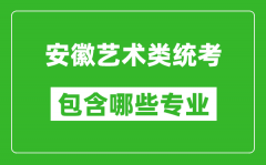 安徽艺术类统考包含哪些专业？