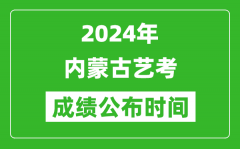 2024年内蒙古艺考成绩公布时间