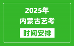 2025年内蒙古艺考时间具体是什么时候？