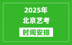 2025年北京艺考时间具体是什么时候？