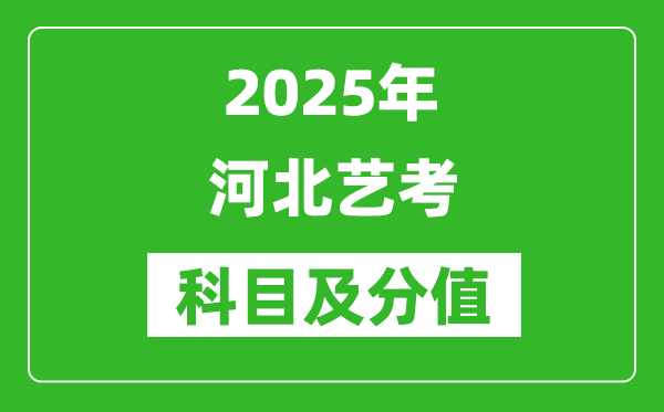 2025年河北艺考科目及分值设置,河北艺考满分是多少