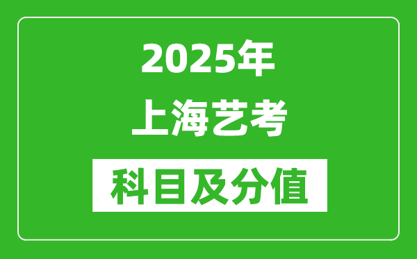 2025年上海艺考科目及分值设置,上海艺考满分是多少