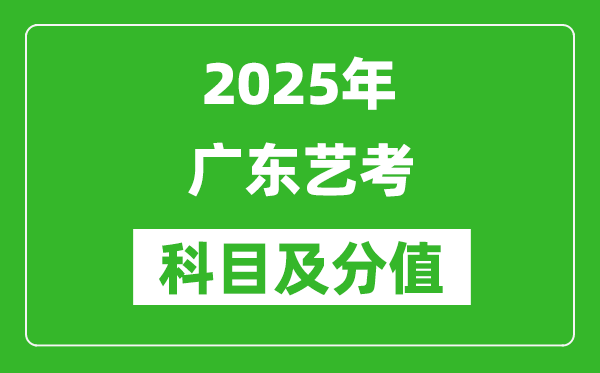 2025年广东艺考科目及分值设置,广东艺考满分是多少