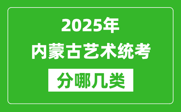 2025年内蒙古艺术统考类型分哪几种,都有什么项目？