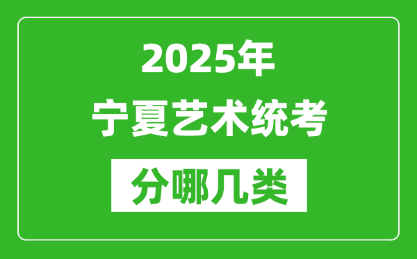 2025年宁夏艺术统考类型分哪几种,都有什么项目？