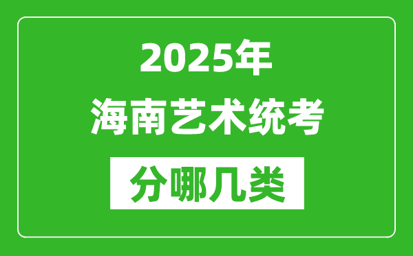 2025年海南艺术统考类型分哪几种,都有什么项目？