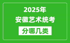 2025年安徽艺术统考类型有哪几种？