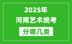 2025年河南艺术统考类型有哪几种？