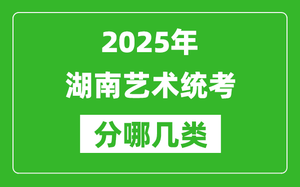 2025年湖南艺术统考类型有哪几种？