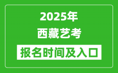 2025年西藏艺考报名时间及报名入口