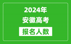 2024年安徽高考报名人数是多少_比2023年多多少人？