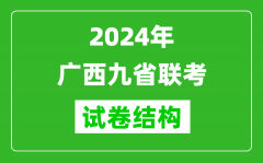 新高考2024年广西九省联考各科试卷结构