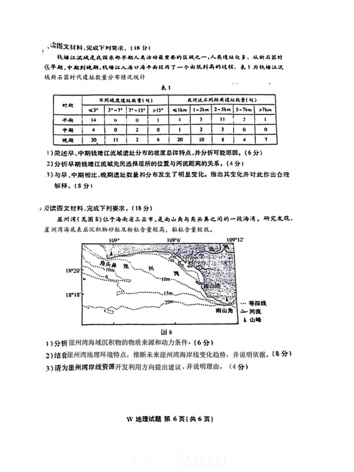 新高考2024七省联考安徽地理试卷及答案解析