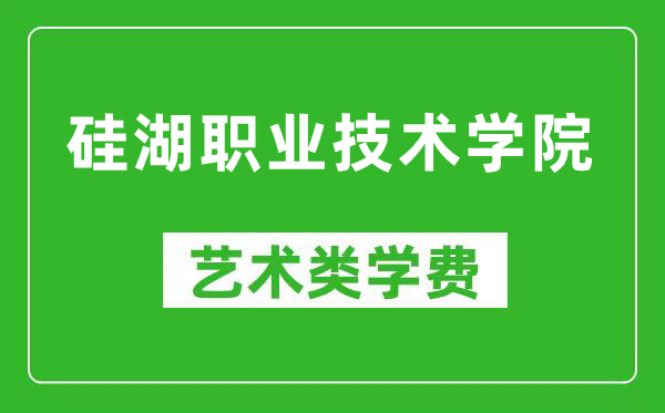 硅湖职业技术学院艺术类学费多少钱一年（附各专业收费标准）