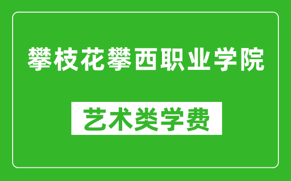 攀枝花攀西职业学院艺术类学费多少钱一年（附各专业收费标准）