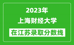 2023年上海财经大学在江苏录取分数线一览表（含录取位次）