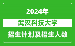 武汉科技大学2024年在江苏的招生计划及招生人数