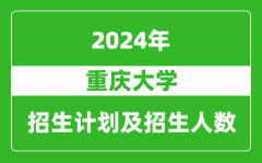 重庆大学2024年在江苏的招生计划及招生人数