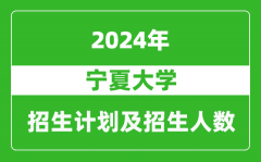 宁夏大学2024年在河南的招生计划和招生人数