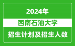 西南石油大学2024年在河南的招生计划和招生人数