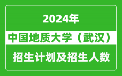 中国地质大学（武汉）2024年在河南的招生计划和招生人数