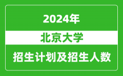 北京大学2024年在江苏的招生计划及招生人数
