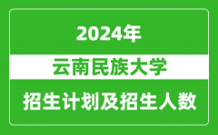 云南民族大学2024年在河南的招生计划和招生人数