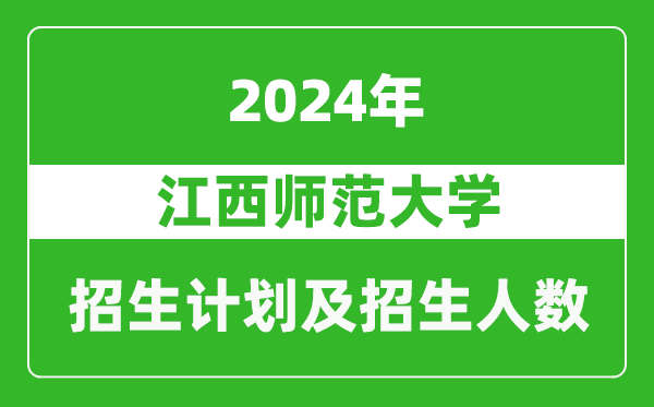 江西师范大学2024年在河南的招生计划和招生人数