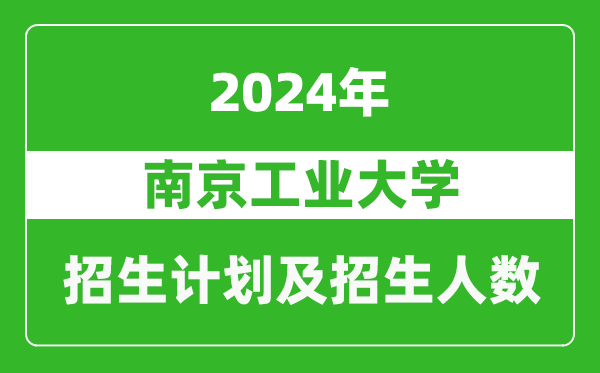 南京工业大学2024年在河南的招生计划和招生人数