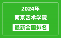 2024年南京艺术学院排名全国多少_最新全国排名第几？