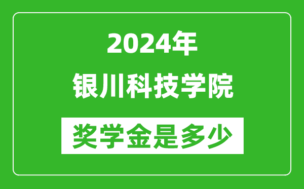 2024年银川科技学院奖学金多少钱,覆盖率是多少？