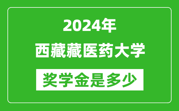 2024年西藏藏医药大学奖学金多少钱,覆盖率是多少？