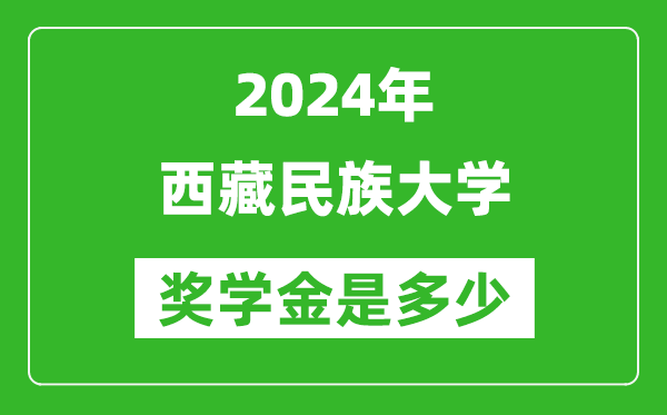 2024年西藏民族大学奖学金多少钱,覆盖率是多少？