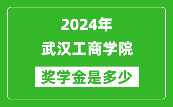 2024年武汉工商学院奖学金多少钱,覆盖率是多少？