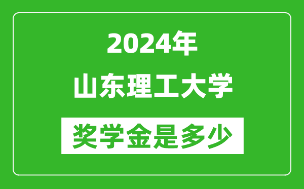 2024年山东理工大学奖学金多少钱,覆盖率是多少？