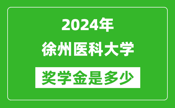 2024年徐州医科大学奖学金多少钱,覆盖率是多少？