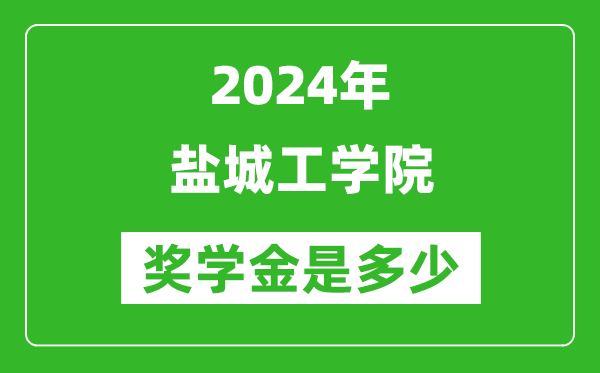 2024年盐城工学院奖学金多少钱,覆盖率是多少？