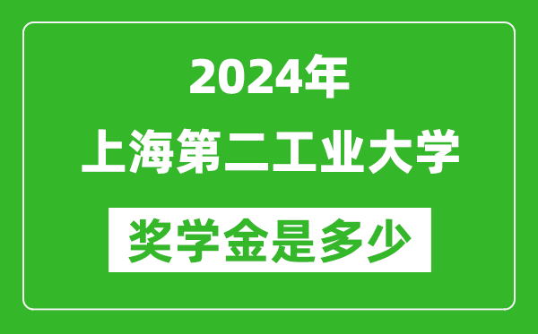 2024年上海第二工业大学奖学金多少钱,覆盖率是多少？