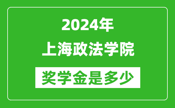 2024年上海政法学院奖学金多少钱,覆盖率是多少？