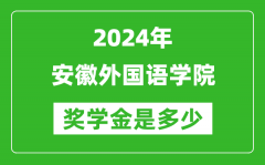 2024年安徽外国语学院奖学金多少钱_覆盖率是多少？