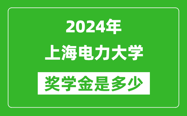 2024年上海电力大学奖学金多少钱,覆盖率是多少？