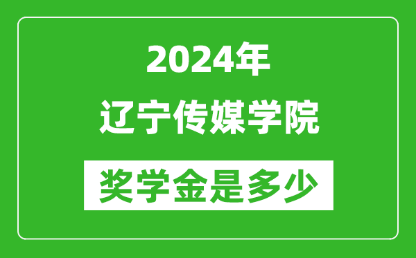 2024年辽宁传媒学院奖学金多少钱,覆盖率是多少？