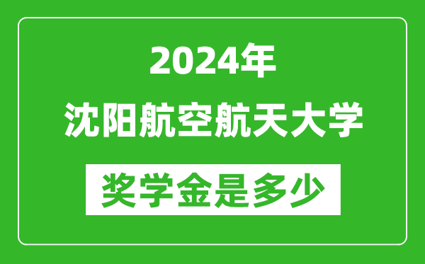 2024年沈阳航空航天大学奖学金多少钱,覆盖率是多少？