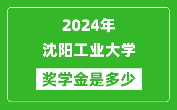 2024年沈阳工业大学奖学金多少钱,覆盖率是多少？