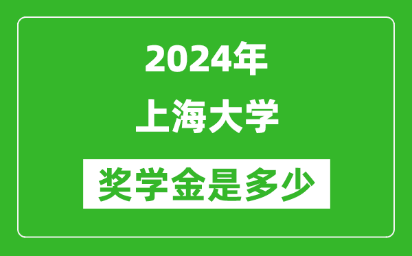 2024年上海大学奖学金多少钱,覆盖率是多少？