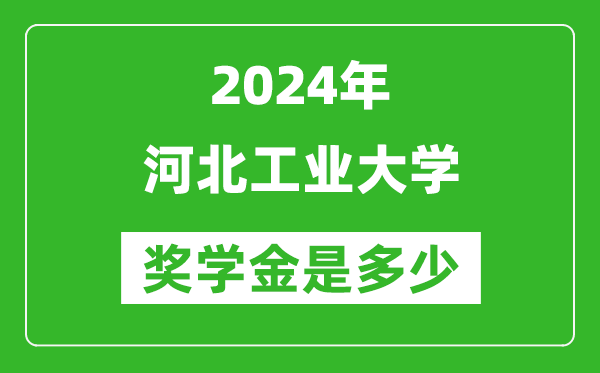 2024年河北工业大学奖学金多少钱,覆盖率是多少？