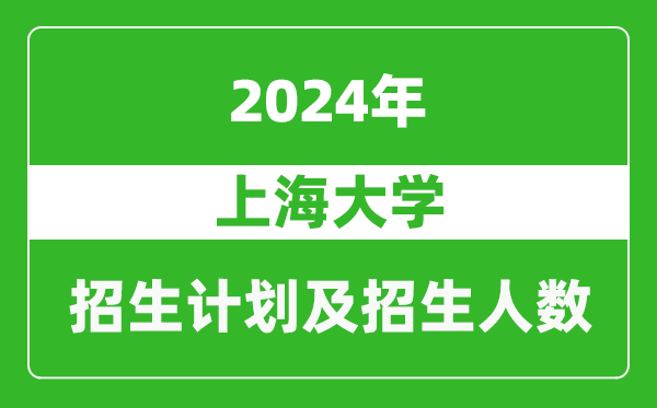 上海大学2024年在河南的招生计划和招生人数