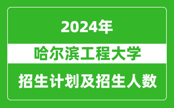 哈尔滨工程大学2024年在河南的招生计划和招生人数