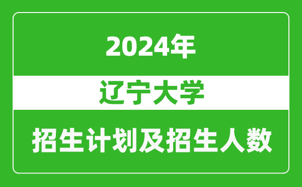 辽宁大学2024年在河南的招生计划和招生人数