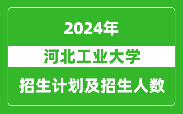 河北工业大学2024年在河南的招生计划和招生人数